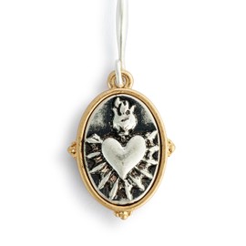 DEMDACO 1008100091 Wrapped in Prayer Womens Silver Tone One Size Metal Fashion Dangle Drop Earrings Sacred Heart