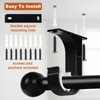 2 Pack Ceiling Curtain Rod Brackets Heavy Duty Curtain Rod