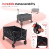 Sunula Collapsible Foldable Wagon Cart with 330lbs Weight Capacity, Heavy