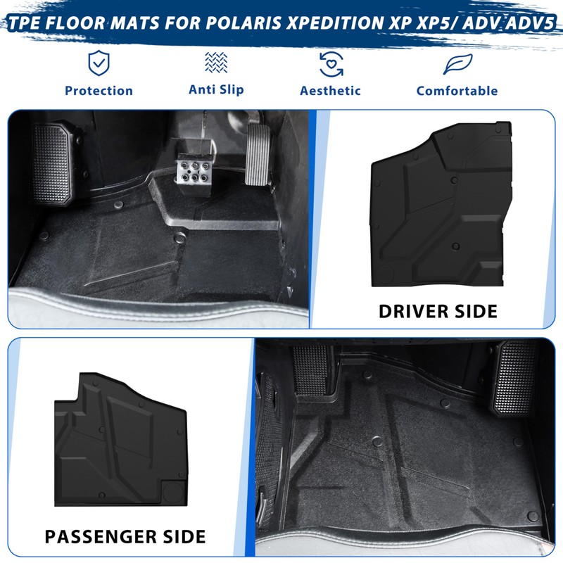 POKIAUTO TPE Floor Mat for Polaris Xpedition XP5/ ADV5 2024+,
