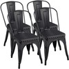 Yaheetech 4pcs Metal Dinning Chairs with PU Leather Seat High
