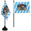 Flaggenfritze Table Flag Germany Bavaria Lion + Free Sticker