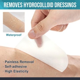 Ceeport 10 Pack Hydrocolloid Wound Dressing, 4" x 4" Ultra Thin Hydrocolloid Bandages with Self-Adhesive, Waterproof Hydrocolloid Patch for Bed Sore, Mild Burn, Blister, Acne Care