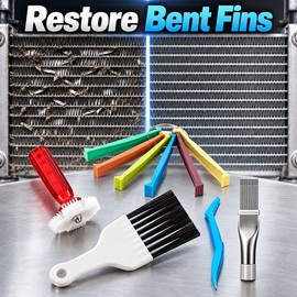 AC Fin Comb Cleaning Tool Set – Metal & Plastic Coil Brush Kit for Air Conditioner Maintenance