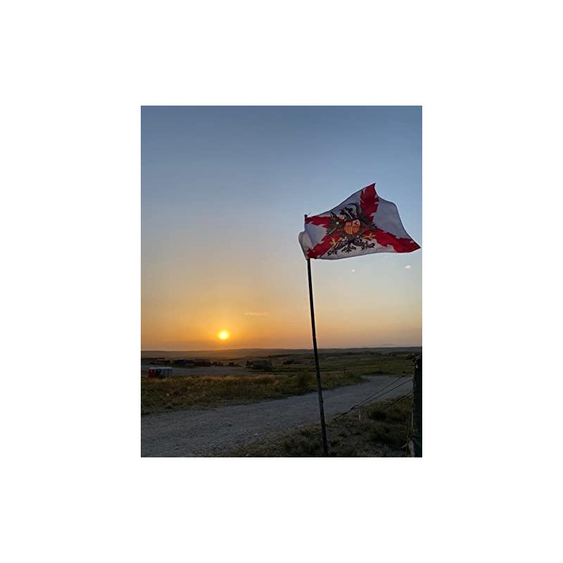 SERMILITAR Spanish Flag Bicefala Eagle Burgundy Leaf 5ft x 3ft