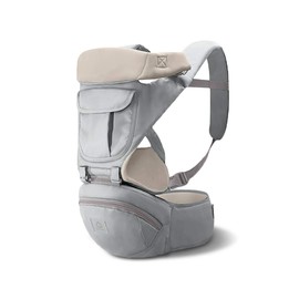 SONARIN 3 in 1 Multifunktion Hipseat Baby Carrier, Babytrage,Front-Facing-Sling,Große Lagerung, Ergonomisch, All Seasons(Grau)