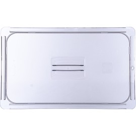 Carlisle FoodService Products Storplus Full-Size Plastic Food Pan Lid for Catering, Buffets, and Restaurants, Polycarbonate, 20.75 x 12.88 Inches, Clear, (Pack of 6)