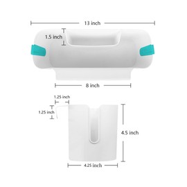 Ymeibe Bedside Caddy Hanging Basket Organizer with Hooks Dorm Bunk Beds Shelf Night Table Storage Holder for Remote Controls Magazines Phone Glasses Bottle (Green)