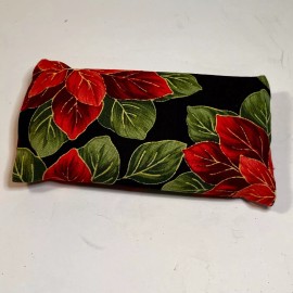 Handmade Pocket Tissue Holder Handmade Christmas Poinsettias Double Sided 5x3 New