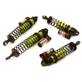 Integy RC Model C28800GREEN Machined Piggyback Shock Set (4) for Traxxas 1/10 Stampede 4X4 & Rustler 4X4