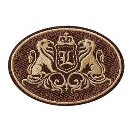 Lion Animal Coat of Arms Sew-On Patch Iron-On Appliqué Patches Iron-On