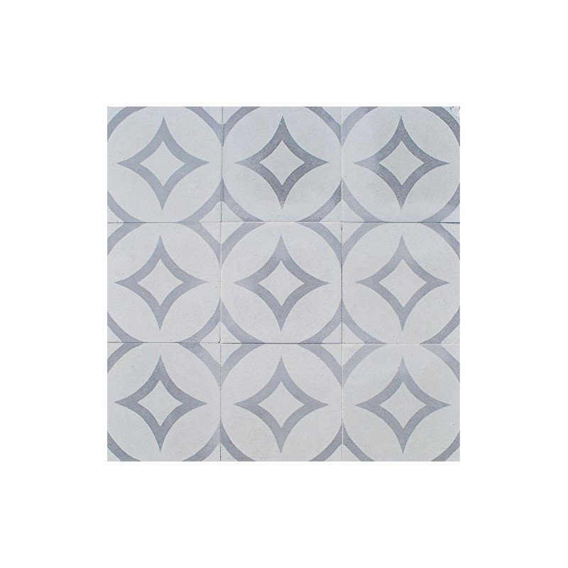 Luna Gray Encaustic 8x8 Honed Finish Cement Tile Floor