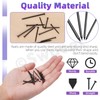 Swpeet 500Pcs 4 Sizes Hardware Nails Assortment Kit, Black Galvanized