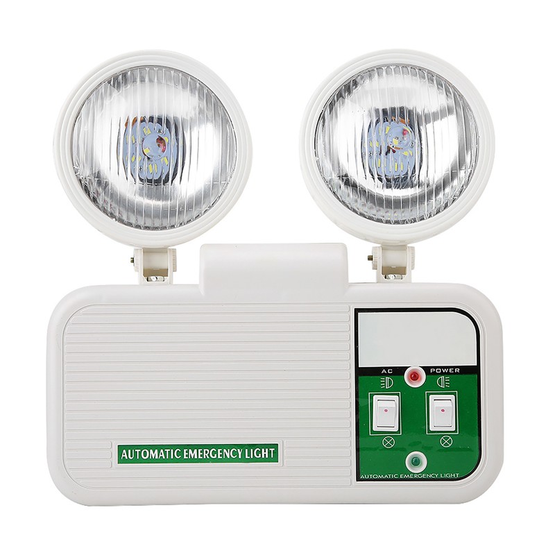 2W Dual Lamp Head Exit 9 LEDs Emergency Light