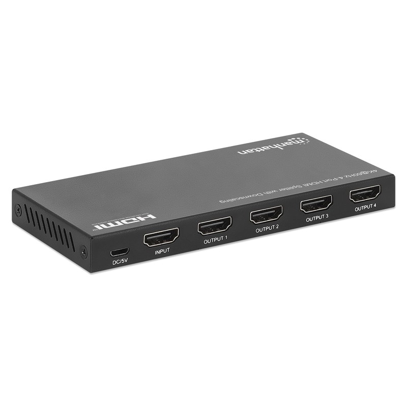 Manhattan Divisor de Video Splitter HDMI, 18G, EDID, 4X HDMI,