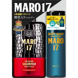 MARO17 Perfect Wash Shampoo, Scalp, 11.8 fl oz (350 ml), Main Body + Mini Body Soap, 6.7 fl oz (190 ml), Super Dense Foam