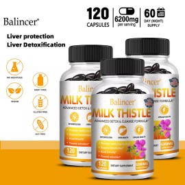 Balincer Milk Thistle 120 capsules - Purification and detoxification - 120CapsulesX1