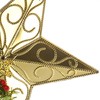 com-four® Christmas Tree Topper in Star Shape, Decorated Star for