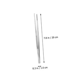 KICHOUSE 1 Set Precision Stainless Steel Tweezers Kitchen Tongs for Cooking Fish Bone Removal Food Plating Multi Function Culinary Tools with Reliable