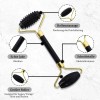 Rodillo Facial Jade Black Obsidiana Guasha Stone Massage Kit