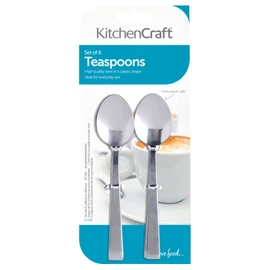 KitchenCraft Teaspoons Set of 6, Stainless Steel Coffee Spoons, 14 cm, Set of 6, Silver