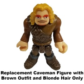 Imaginext Replacement Figure Ultra T-Rex Ice Dinosaur - DYH07 ~ Caveman with Brown Outfit and Blonde Hair