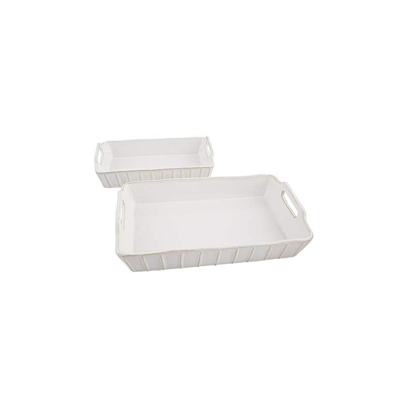 Mud Pie White Baker 2 Dish Set, small 2 3/4"
