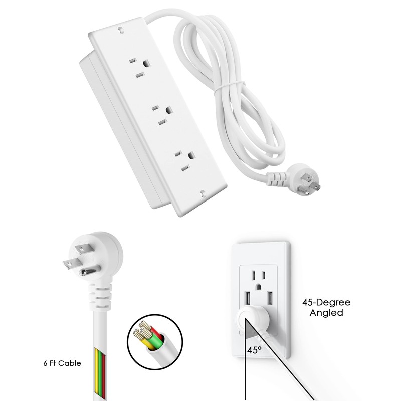 Conference Recessed Power Strip Waterproof,Table Power Outlet,Furniture Flush Mount Desk
