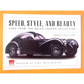 1938 Bugatti ~  Postcard  ~ Un-Used ~ Museum Of Fine arts