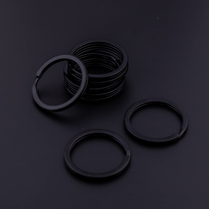 30 Pieces Flat Key Rings Metal Keychain Rings Split Keyrings
