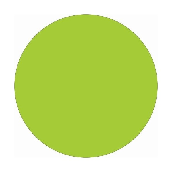 Generic DL611J Inventory Circle Labels, 1" Diameter, Fluorescent Green