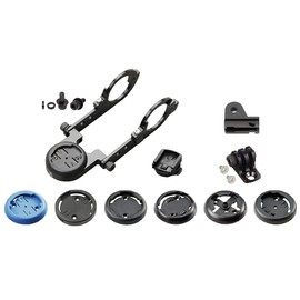 [Lek Mount] [Third Generation] Type 19 α Combo Mount (Compatible with 14 Brands) [N19α+GP-254] Handle Clamp Diameter 1 inch (25.4 mm), Garmin Cat Eye, Pioneer, Leatherine, Wahoo, Brighton, Giant,