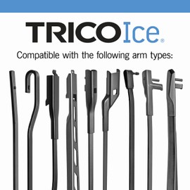 TRICO Ice™ (35-160) 16 Inch Automotive Replacement Windshield Wiper Blades, Ceramic Coated Silicone Super Premium All Weather Beam Blade for Select Vehicle Models