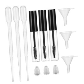 Outanaya 9Pcs Transparent Empty Eyelash Cream Container Refillable Mascara Tubes with Funnel Dropper for DIY Eyeliner Lip Gloss Travel Friendly Cosmetic Bottles