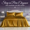 SLEEP SANCTUARY Satin Sheets Full Size – 4 Piece Luxury