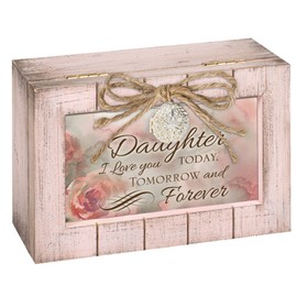 Cottage Garden Daughter Love Forever Blush Pink Locket Petite Music Box Plays Light Up My Life