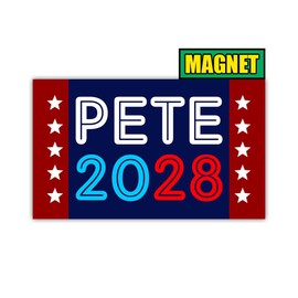 BAVAHA [7.5"x4.5"] Pete Buttigieg for President 2028 Magnet Pete 2028 Bumper Magnet US Election Decal Republican Decal Political Gifts Decorations Car Truck Vehicle Fridge