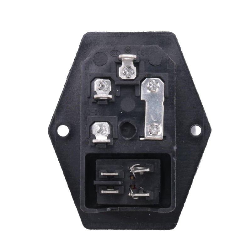 3 Pin IEC320 C14 Inlet Module Plug Fuse Switch Male