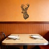 Deer Head Metal Wall Art - Rustic Cabin Decor