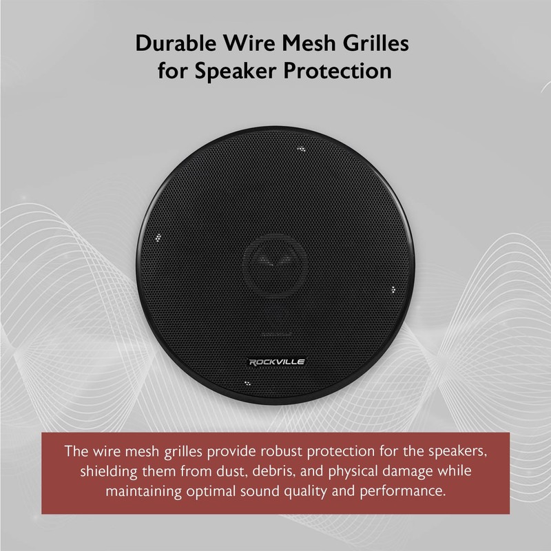 Rockville RXM64 6.5" Mid-Range Car Speaker, 150W Peak/75W RMS, 4