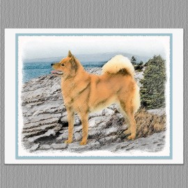 6 Finnish Spitz Dog Blank Art Note Greeting Cards