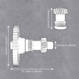 BCZAMD 3D Printer Accessories Sherp Mini R2 Extruder OnePiecer NanoCoated Gear Kits: Lightweight Design Integrated Hardened Steel Helical Dual Gear Extrusion Direct Drive Part for Front 0.1 and 0.2