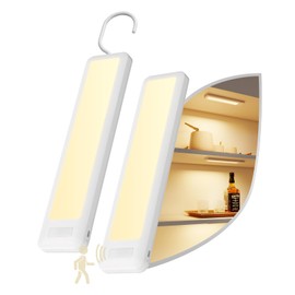 Dawnrise Under Cabinet Lights, 7.8 inch Motion Sensor Closet Light Indoor with Hook, Rechargeable Portable Lighting for Cabinet, Wardrobe, Closet, Bedroom, Storage Room, Utility Room (3000K)