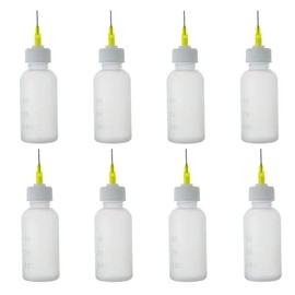 Duehut 8 PCS Needle Glue Bottle Precision Tip Applicator Bottle Squeeze Plastic Bottles Dispensing Needle Precisely Delivery Grease for Gluing DIY Crafts Projects
