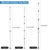 REDCAMP Aluminum Adjustable Camping Tarp Poles, 30in to 90in Telescoping