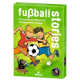 Black Stories Junior - Football Stories, 50 Accurate Puzzles for Flashing Goal Scorers, The Puzzle Card Game for Children from 8 Years