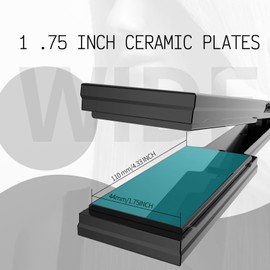 Professional Wide Titanium K&K Flat Iron 1.75 Inch Hair Straightener for Straight and Curly Hair (45mm)