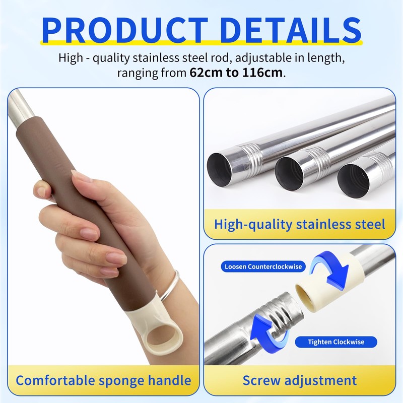 Window Handle Extension with Stick Hooks for Roof Windows, Window