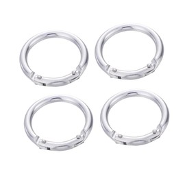 BESPORTBLE Gancho para Llaves Portátil de Aluminio, Mosquetón Cilíndrico, Aro Redondo, Desenganche Rápido, 4 Piezas