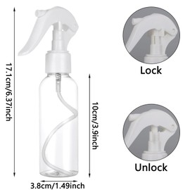 LOEQIAN 24 Pack Clear Spray Bottle, 3.5oz/100ml Plastic Fine Mist Travel Size Empty Bottles, Refillable Sprays Container for Kitchen Home Office Cleaning, Gardening, Cooking